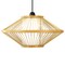 Modern Woven Bamboo Pendant Light Shade 15.75" For Living Room Entryway